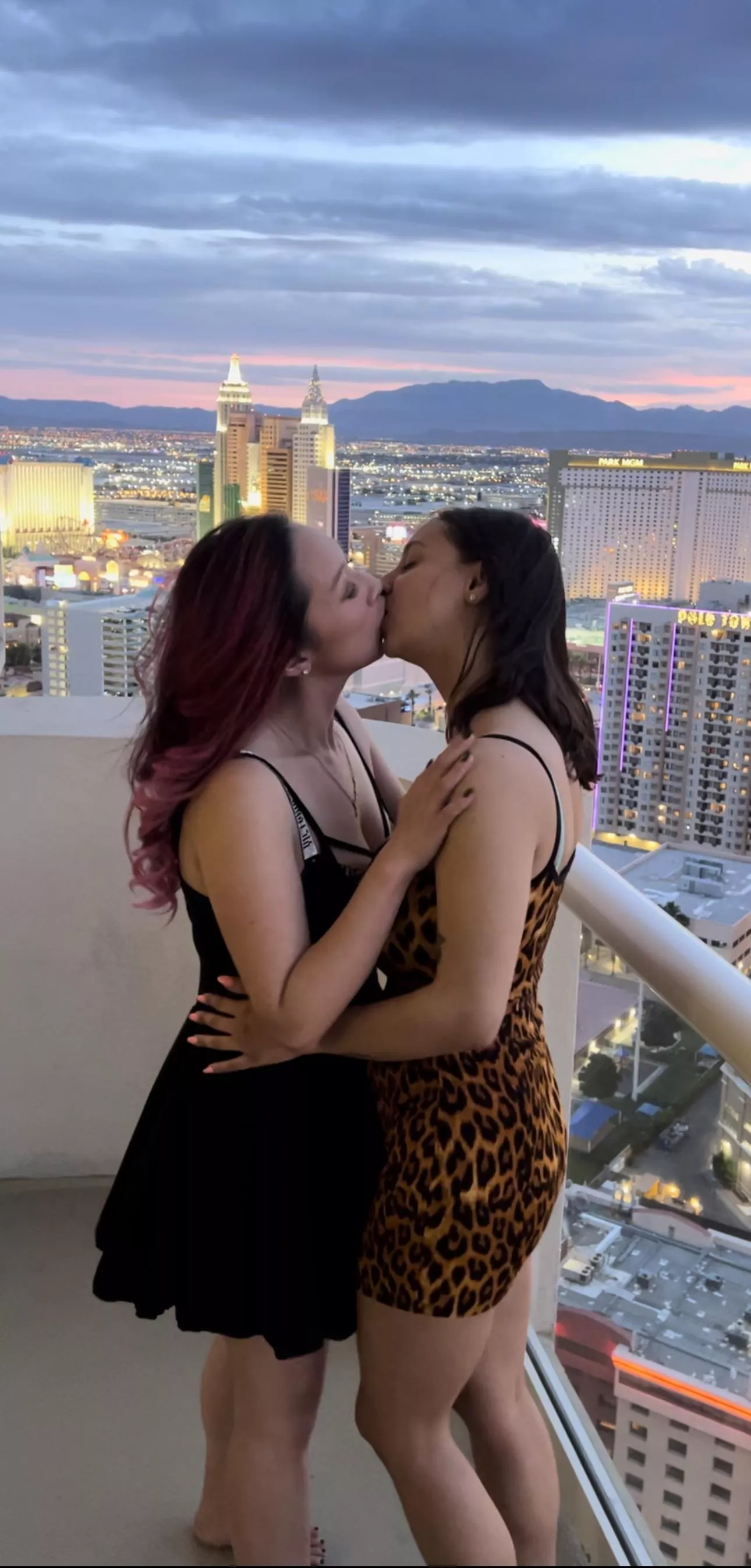 Kissing with a beautiful Vegas view posted by MoniqueMae1