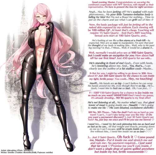 Koyanskaya Falls to Master's Manly Presence [Male Viewer] [Hetero] [Fate] [Domination Loss] [Big Tits] [Fantasizing] [Findom Loss] by swirlin2048