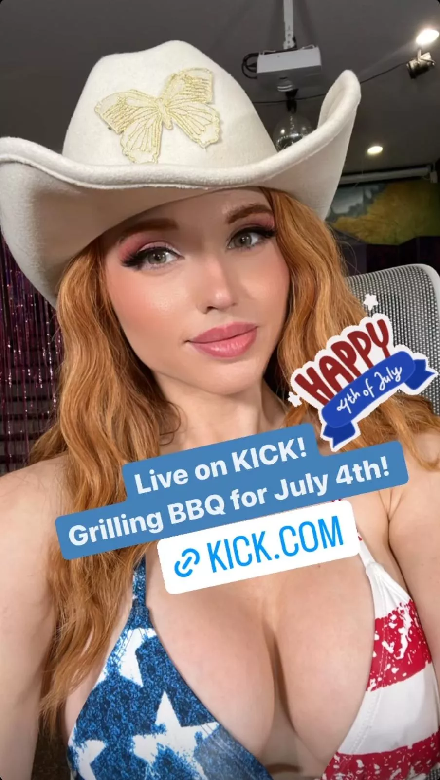 Live on KICK! Grilling BBQ for July 4th! kick.com/amouranth posted by InfiltratorOmega