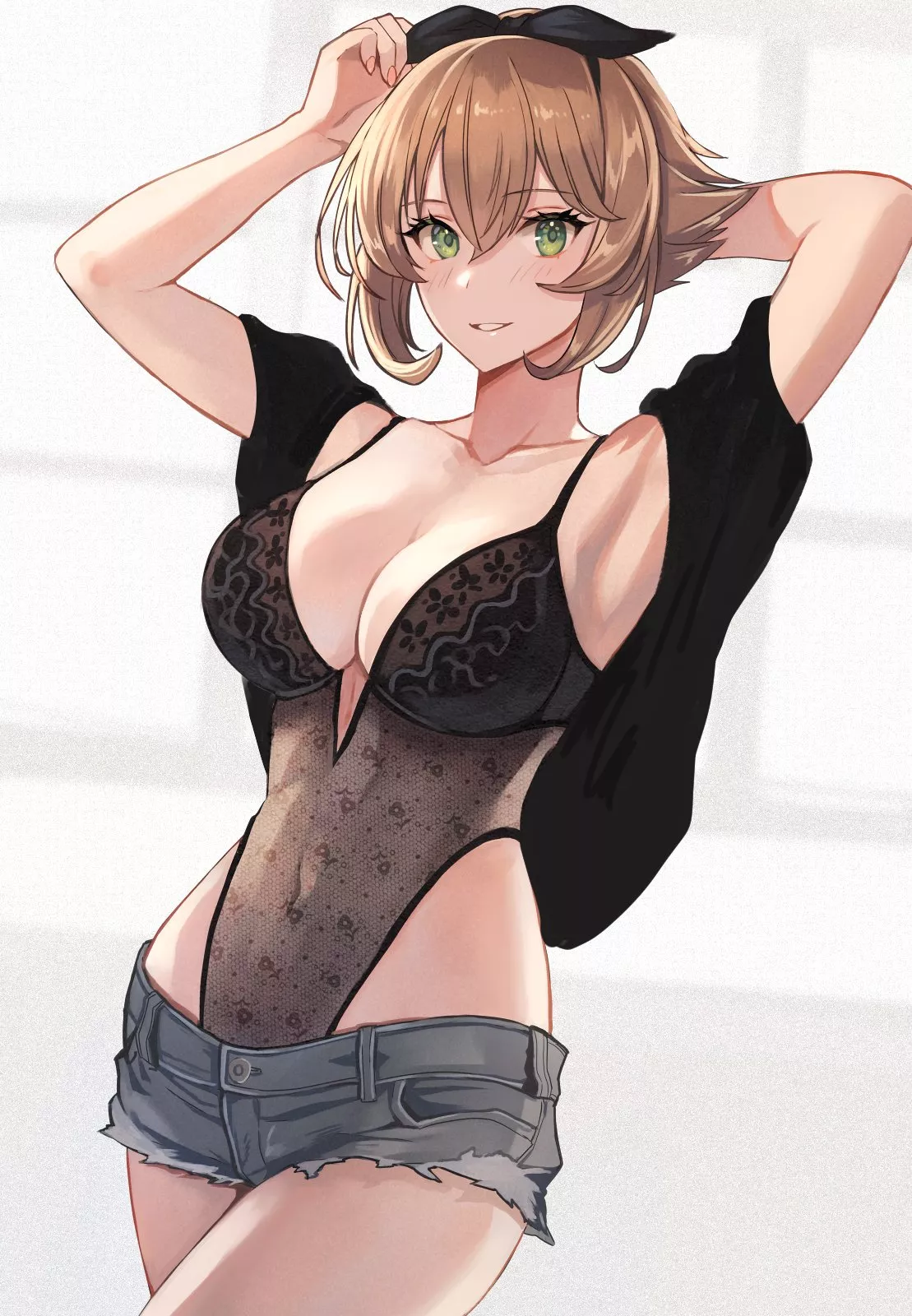 Mutsu trying out her new underwear [Kancolle] posted by namiaiman