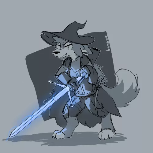 My dark souls character as a furry (art by me:@banonooo) by banonooo