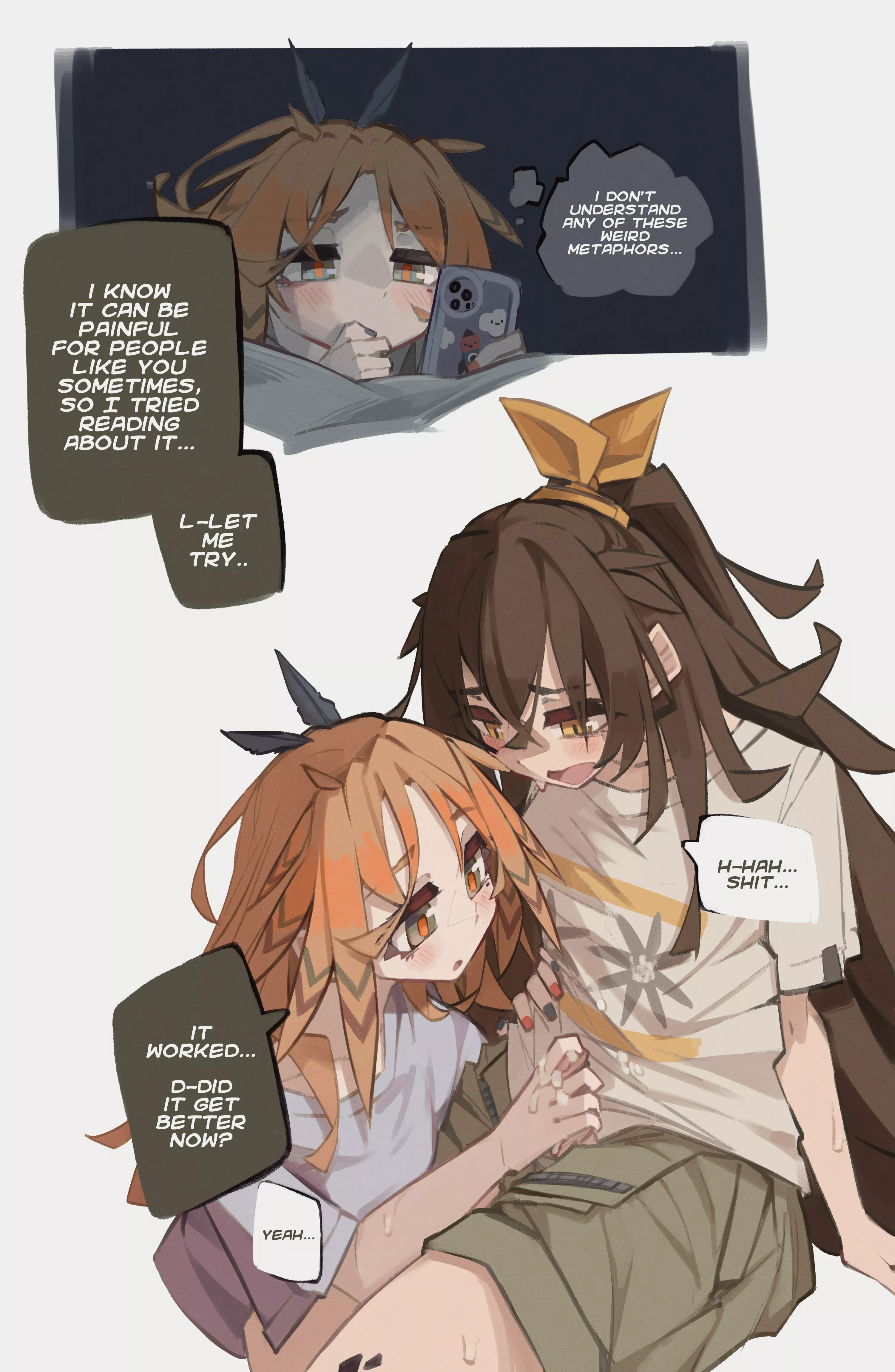 Pinecone helping out Kafka (togekk0) [Arknights] posted by DoctorHeliolisk