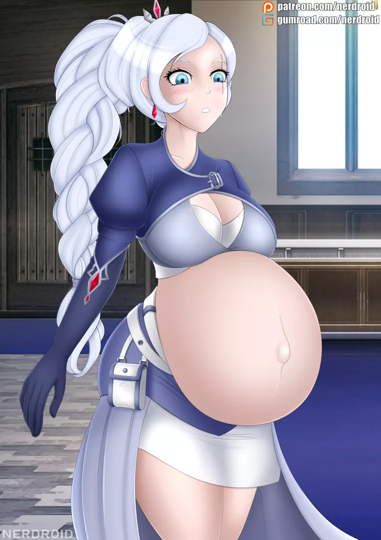 Pregnant Weiss Schnee from RWBY(NerDroid) by Ner-Droid