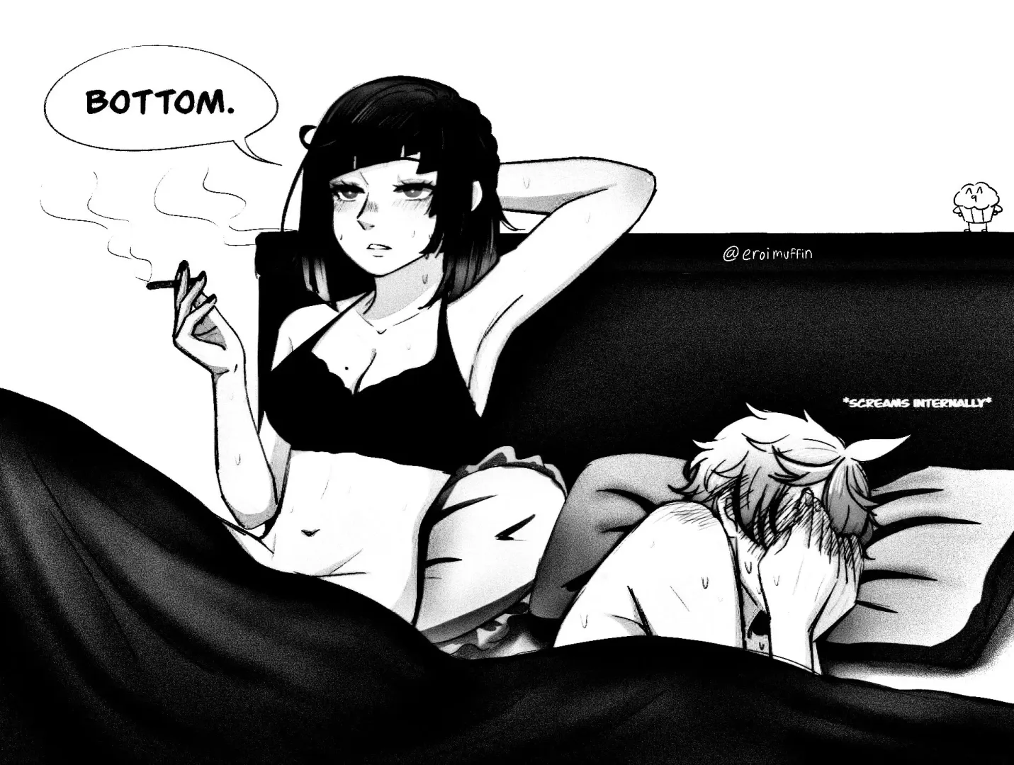 The sinking acknowledgement that he's a naughty slut. posted by averandaen