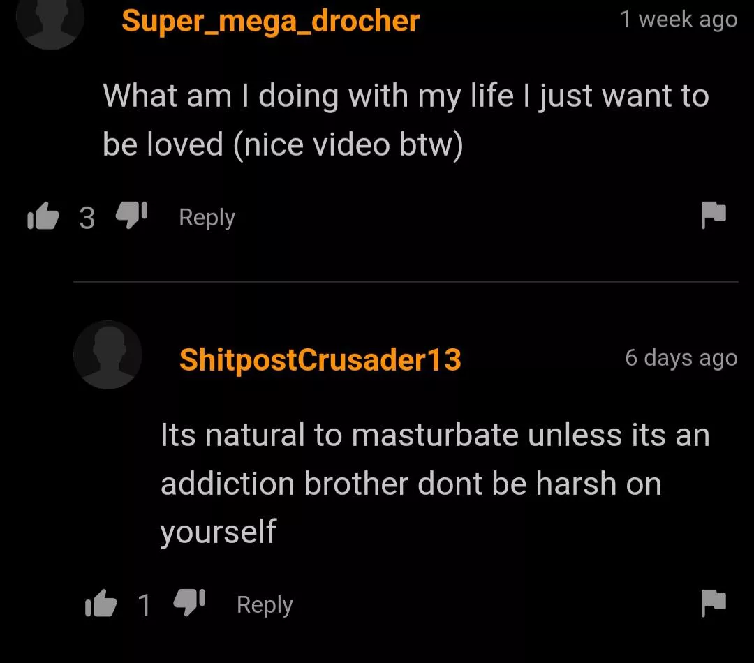 They say 9 out of 10 people masturbate. The other one is lying posted by silentcar76