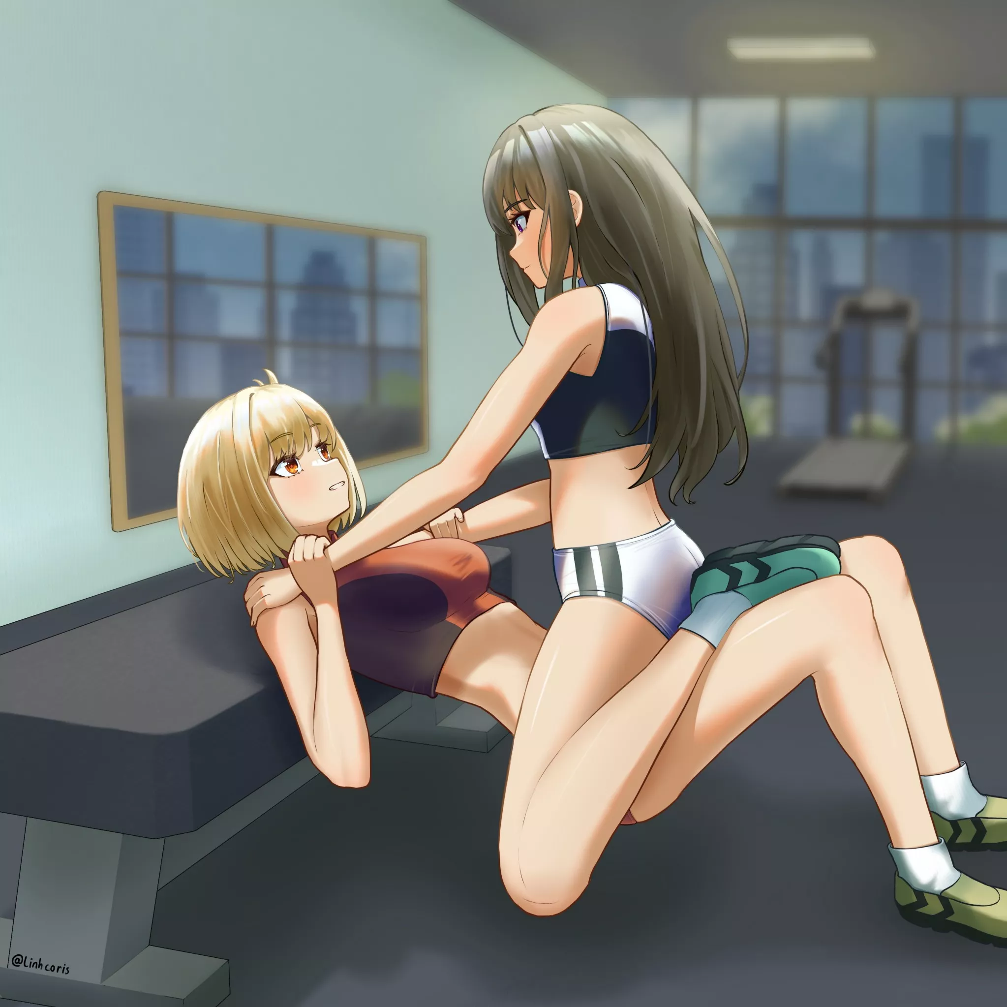 Working out at the gym (By Linh) [Lycoris Recoil] posted by queshu22