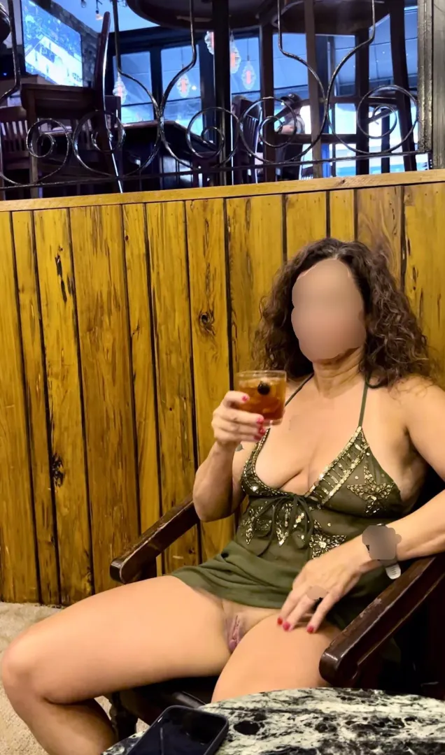 Annie (wife, 54) went full Basic Instinct at the bar last night... posted by Deckerstarstan