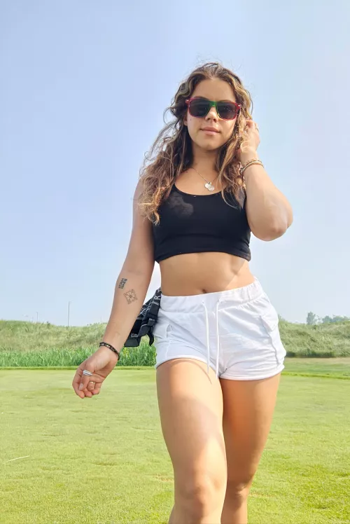 Crop top at a golf outing.⛳ by danniskay