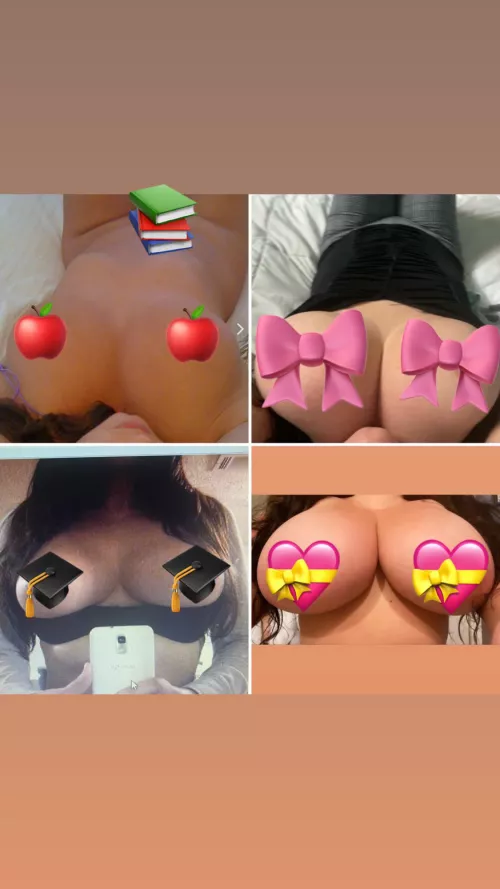 Cum to link in comments to take a poll on my tits from college to now (without the stickers) by 13loupickles
