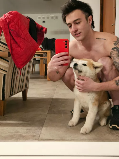 I don't like the way I look here... but he is cute af so whatever ❤️ by Powerful_Maybe_9304