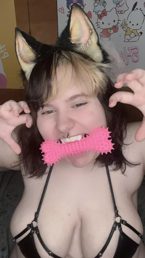 I got the bone!!! I got the bone!!! by dreadfulpuppy