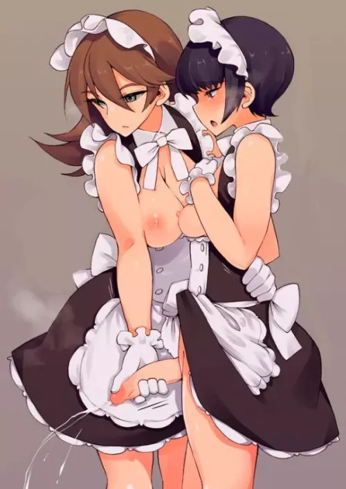 Maid milking time by RinTheSlut
