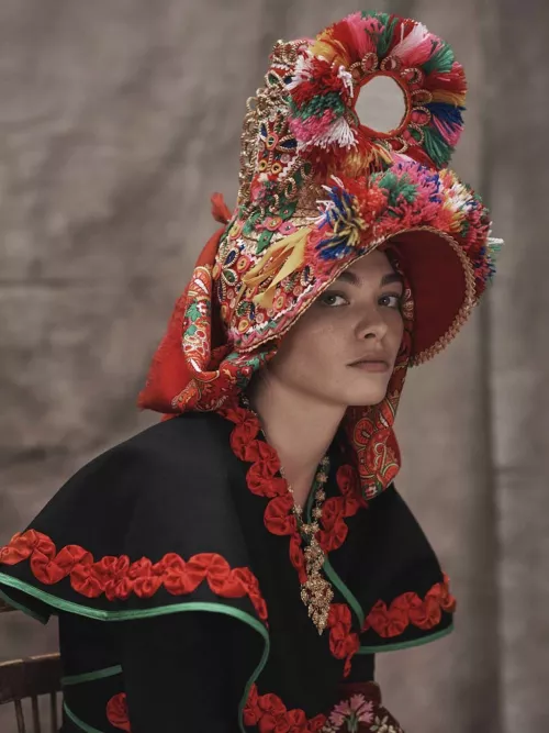 Spanish girl with the traditional Montehermoso dress by cliptemnestra