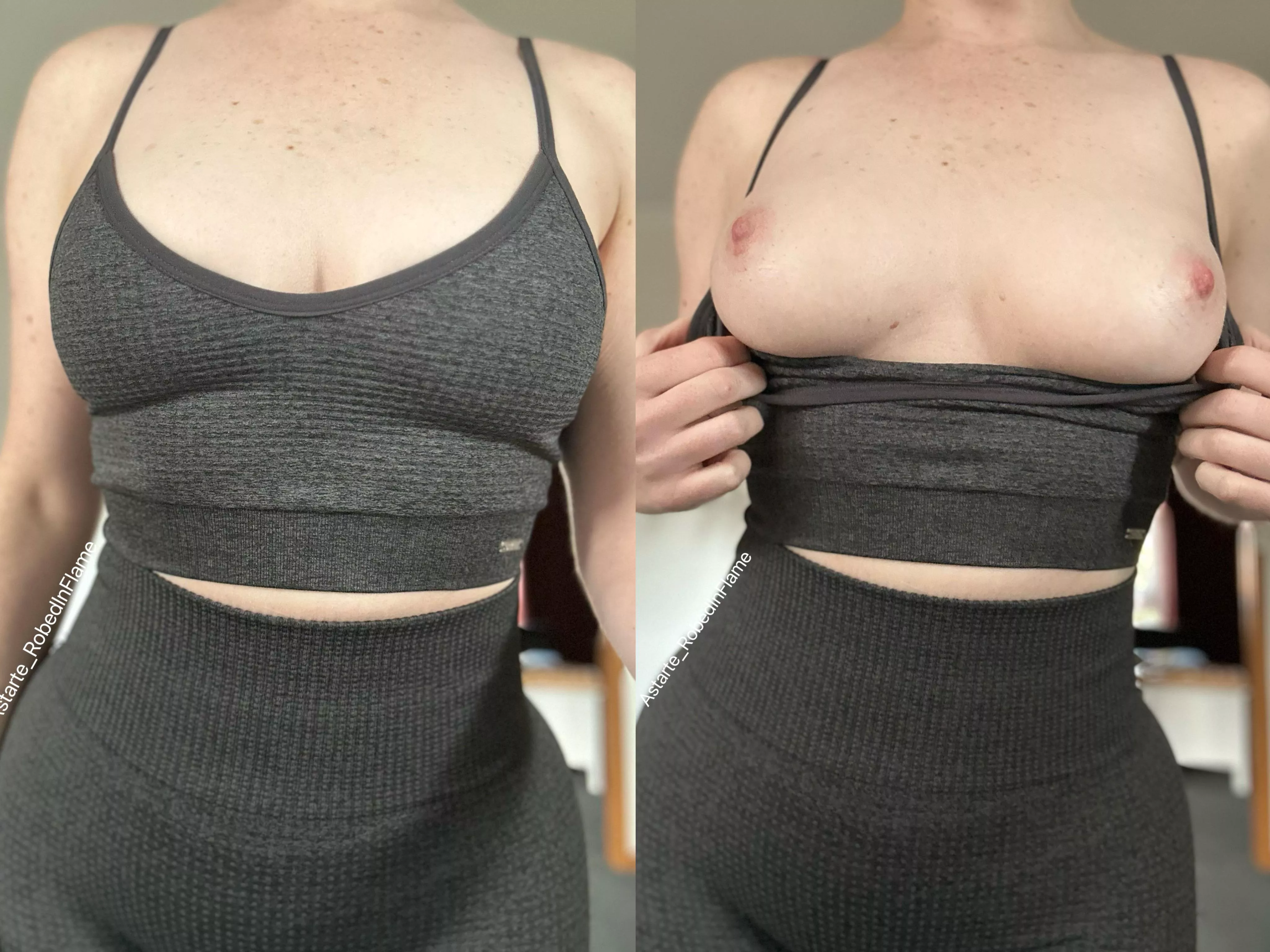 Boobage: workout edition 🍒 💪 posted by Astarte_RobedInFlame