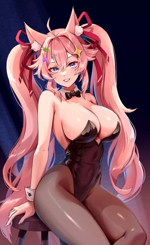 Cute bunny girl with big thighs! (FoxyReine) by heisenstuff