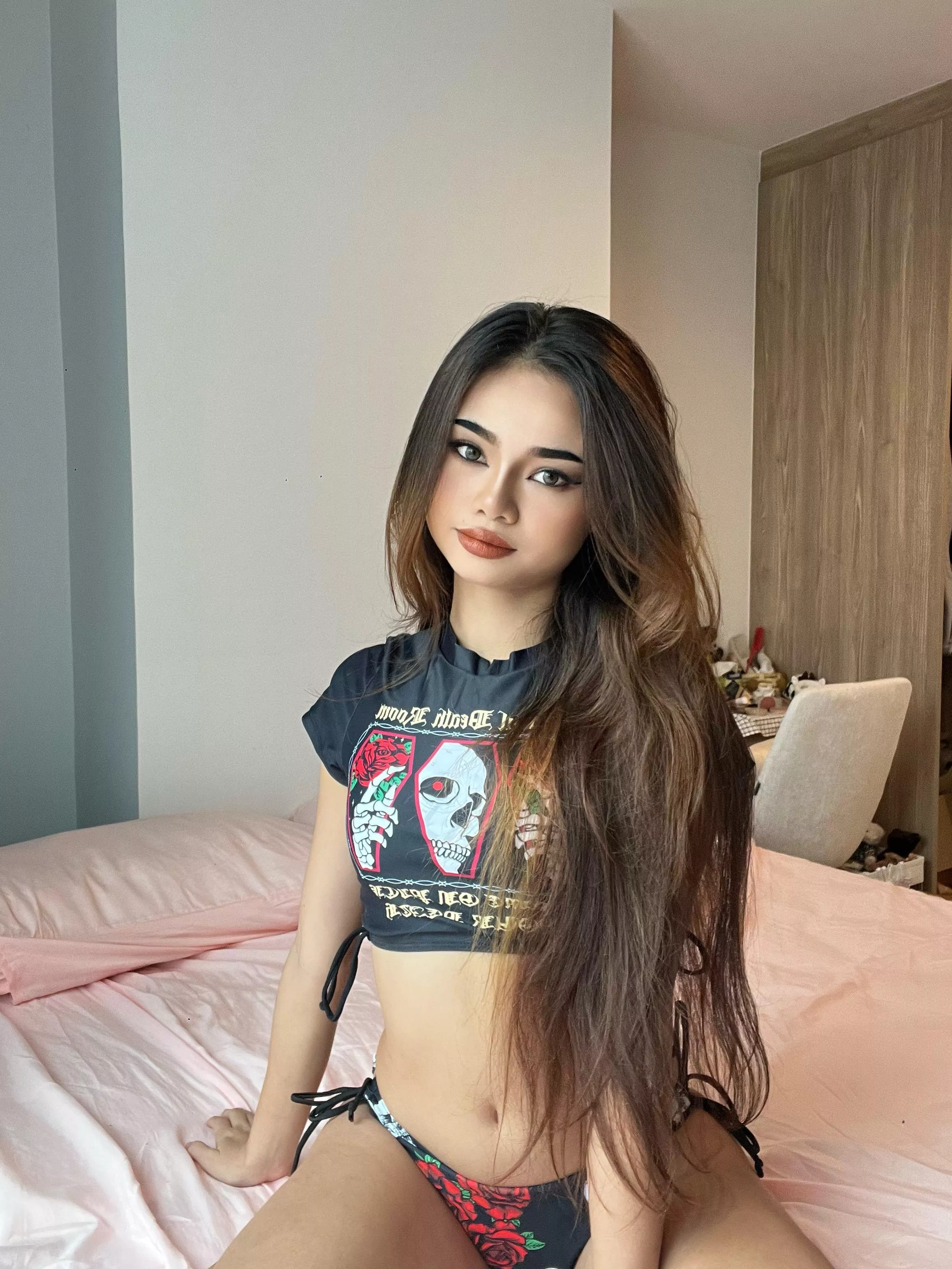 Cute girl trying to be cool posted by maya_x_kawaii