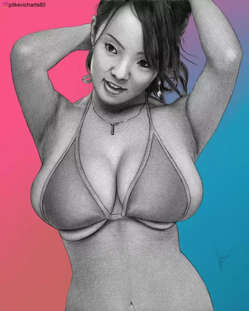 Fan art for JAV model Hitomi Tanaka, by Me by pit80