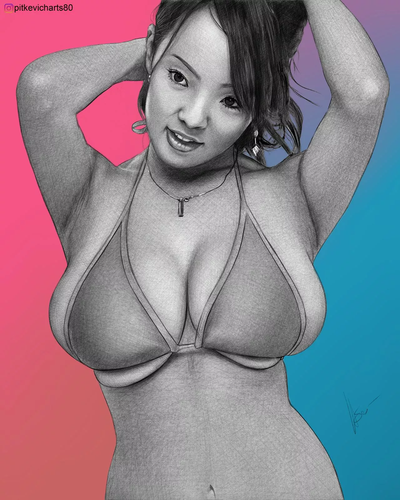 Fan art for JAV model Hitomi Tanaka, by Me posted by pit80