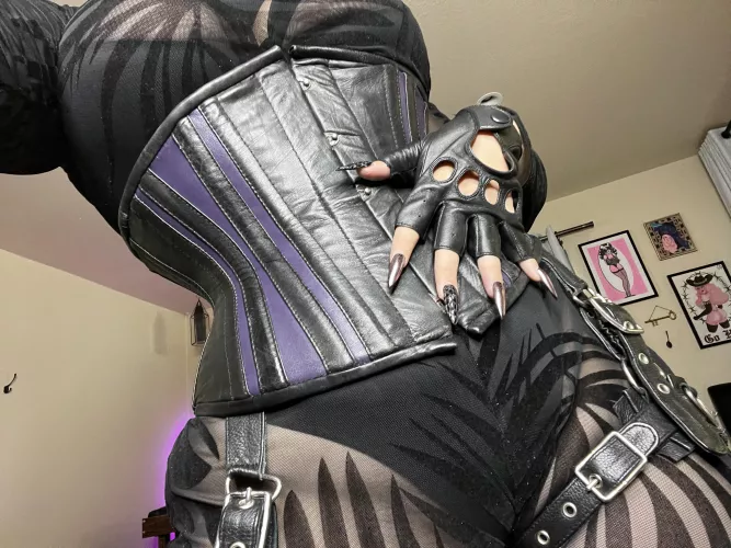 Leather over mesh makes me drool by You_Need_Nyx