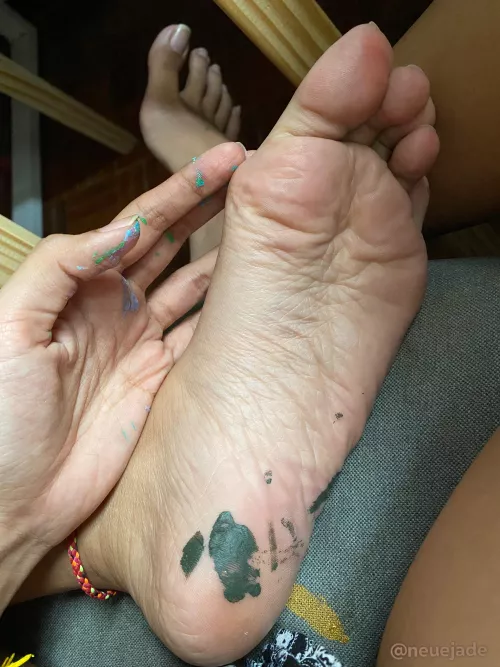 Might need a little help licking paint off of my foot. Takers? by neuejade