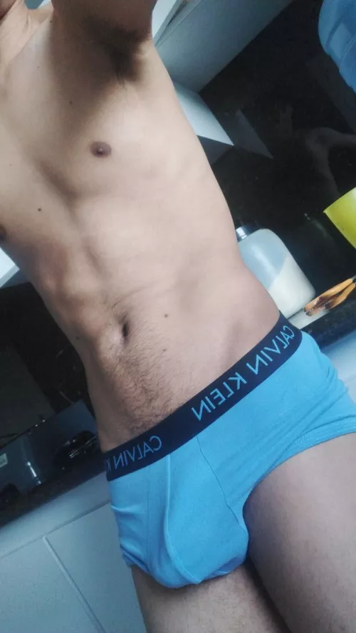 My roommate told me to put some shorts on, but he doesn't stop looking at my bulge, should I listen to him or just keep walking like this? by jgalvoza