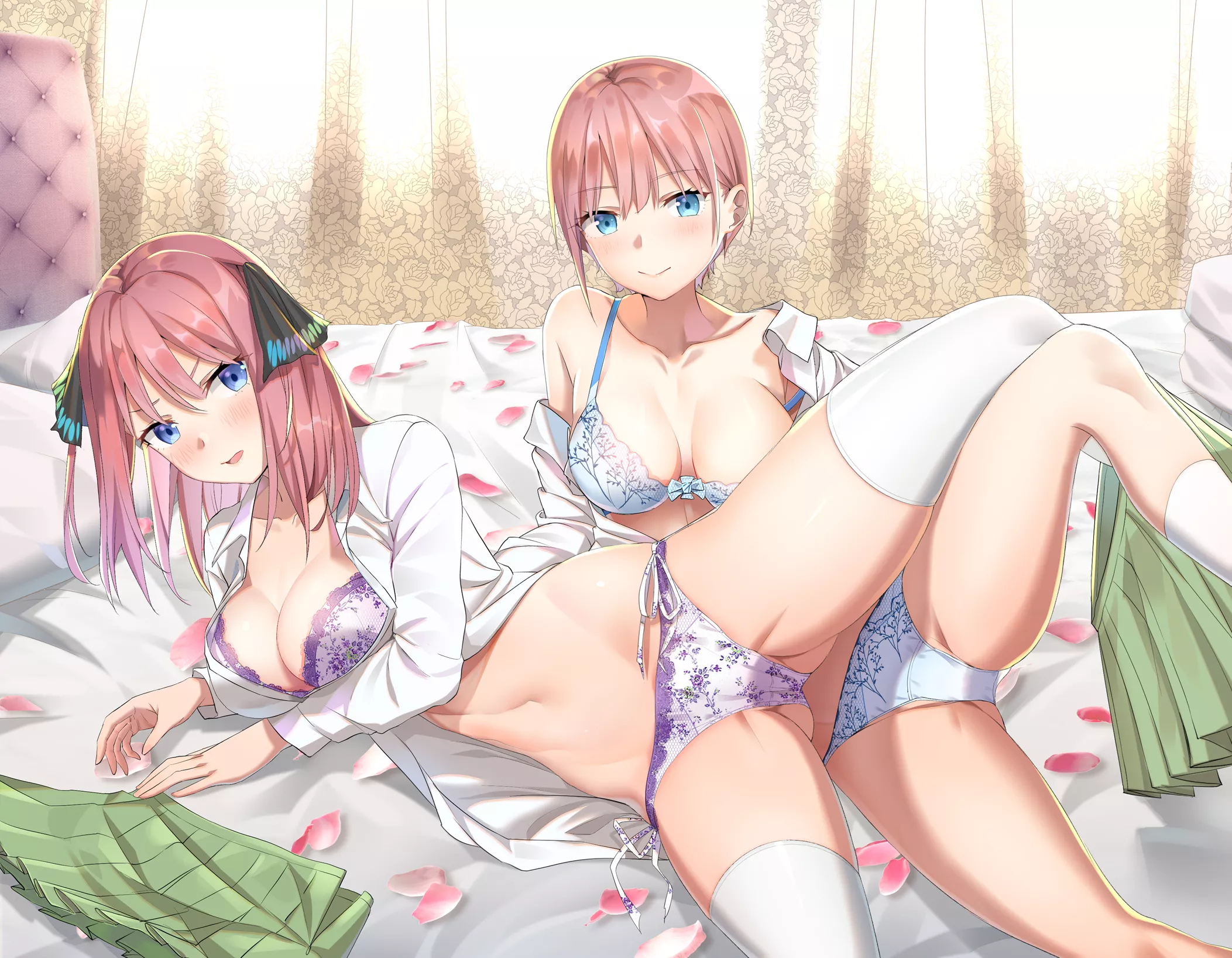 Nino And Ichika In Lingerie (The Quintessential Quintuplets) posted by Csxc