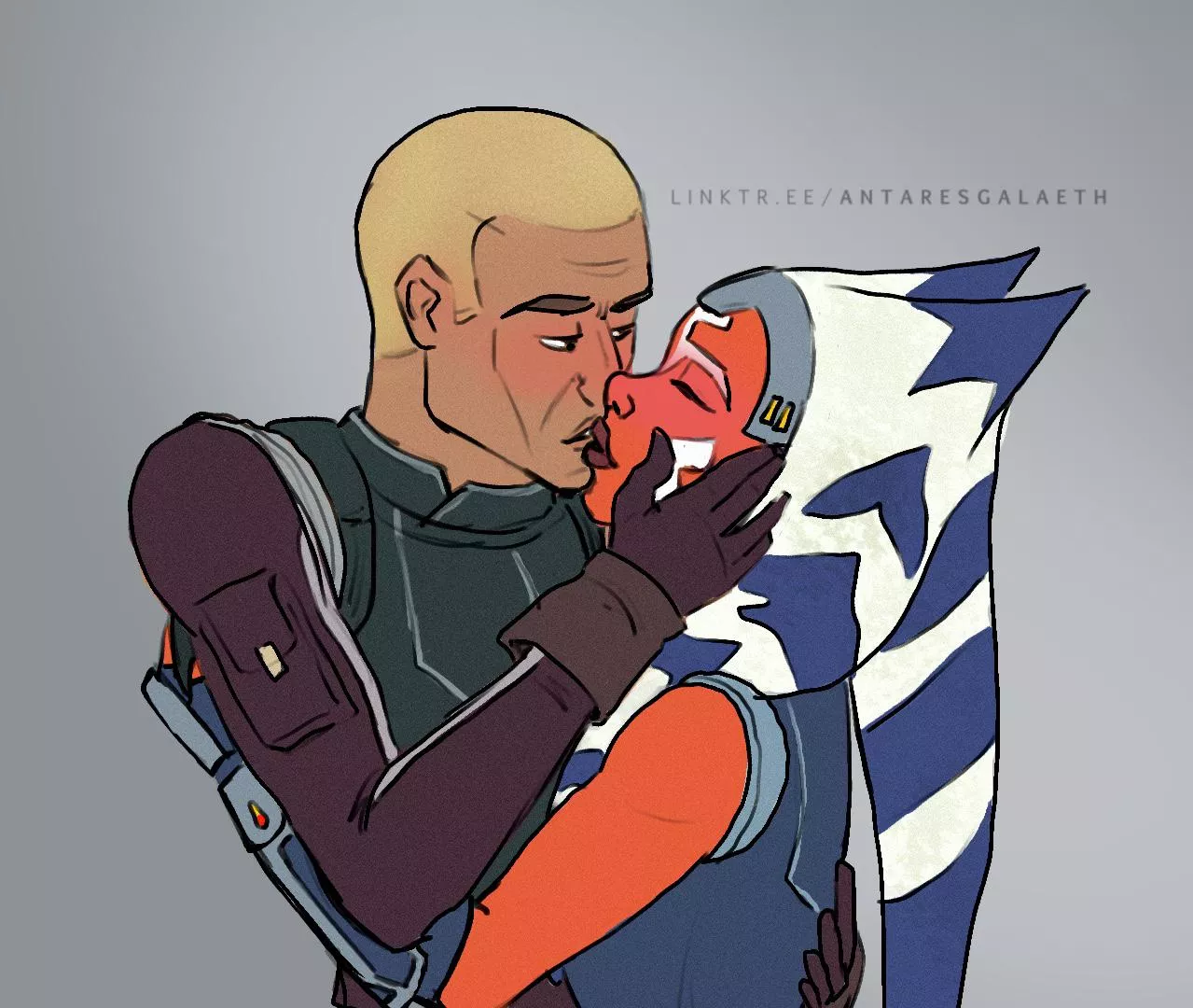 Rex and Ahsoka smooches (AntaresGalaeth) posted by AntaresGalaeth