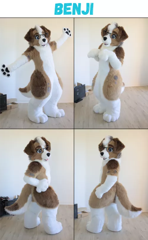A fursuit I recently finished of my fursona, Benji! by benJehuda