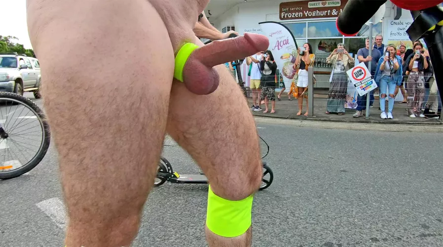 A public erection getting appreciation at WNBR Byron Bay by Peripatetic_Wombat