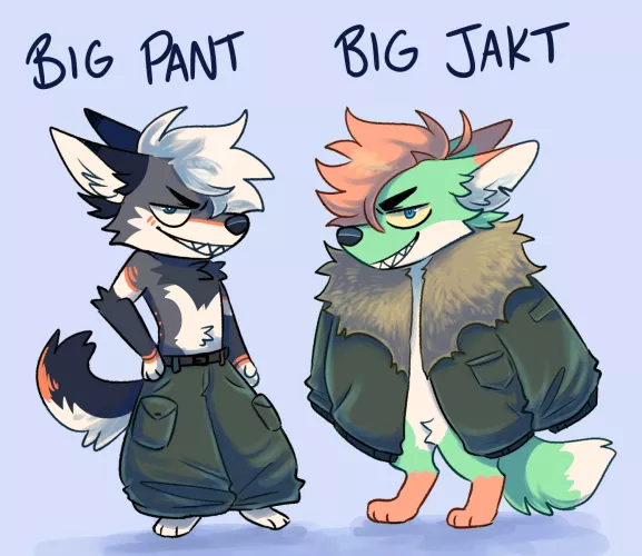 Big Pant or Big Jakt….. (art by me!) by YoshiWolfox