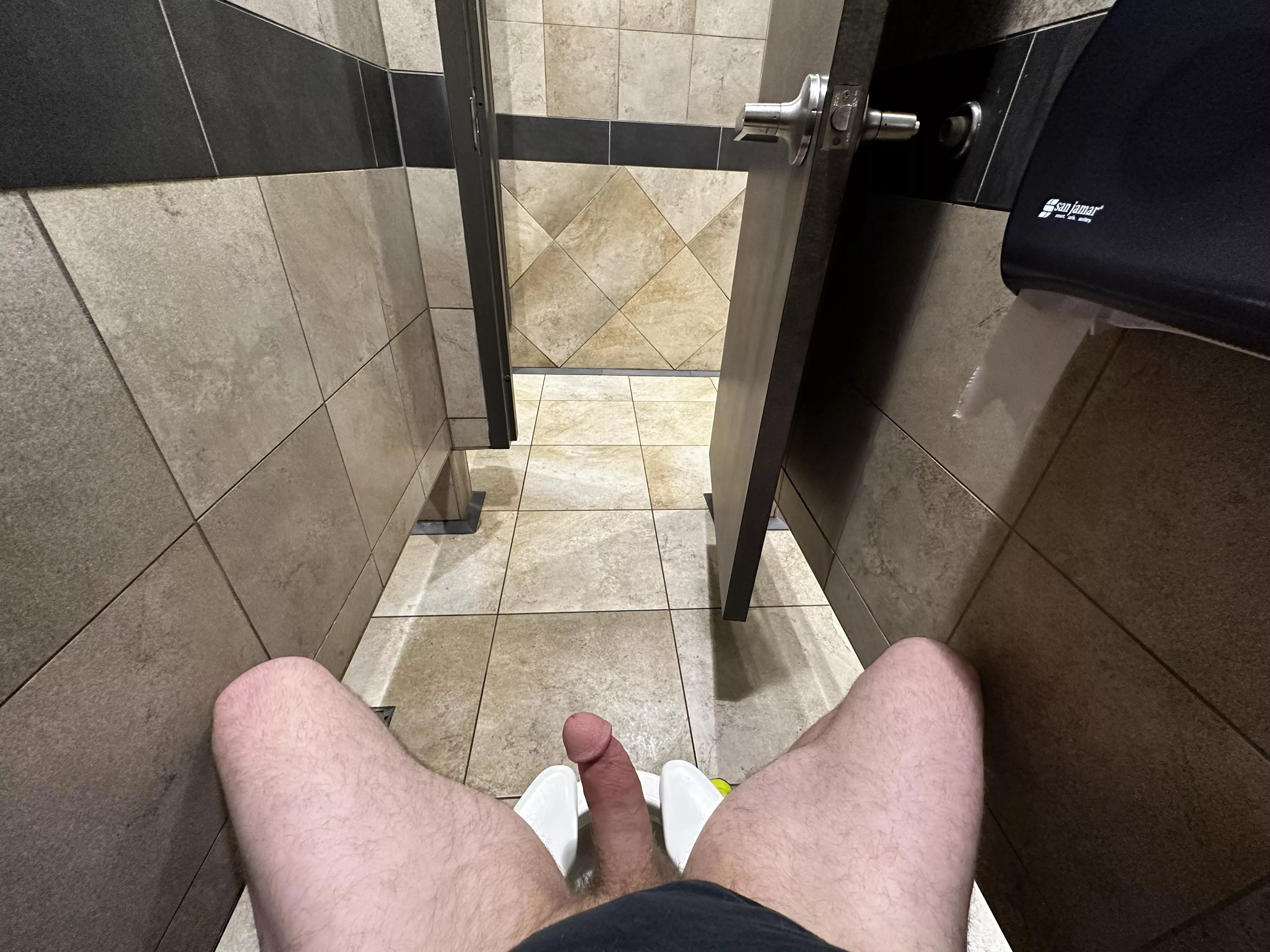 Come on in bro. There’s enough room for you to piss too. I can be full service if you like. posted by publicbicum