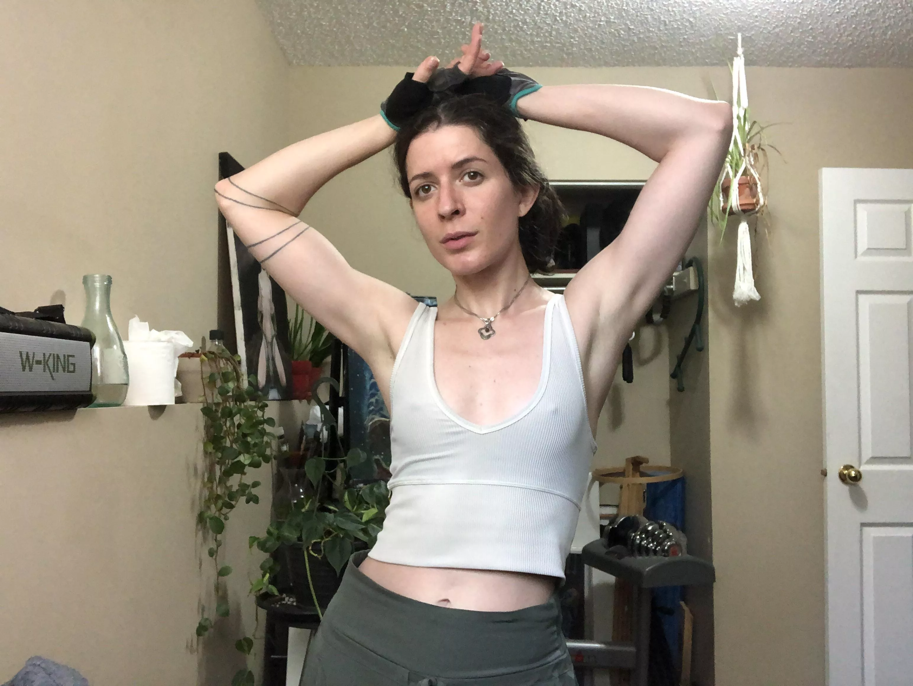 Hard nips after a workout posted by Omphidian