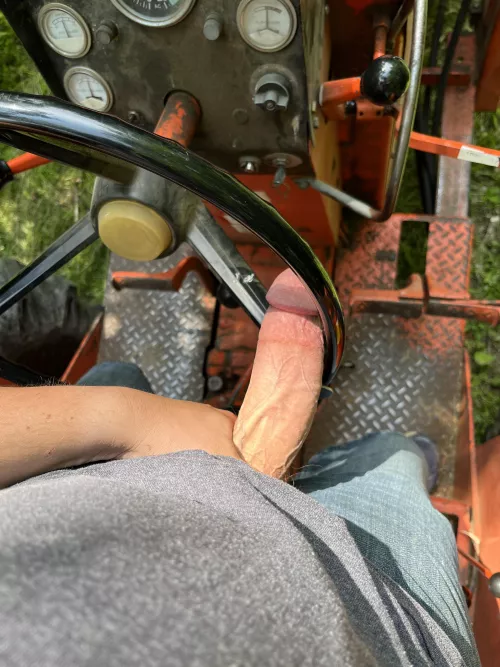 Hard to drive the tractor this way… by TractorMan1298