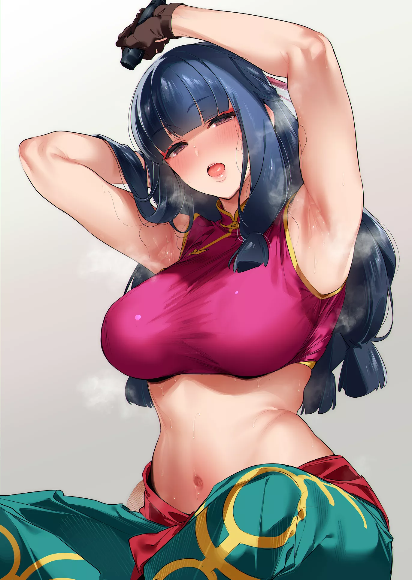 Hard work makes mommy sweaty posted by Nekoilia