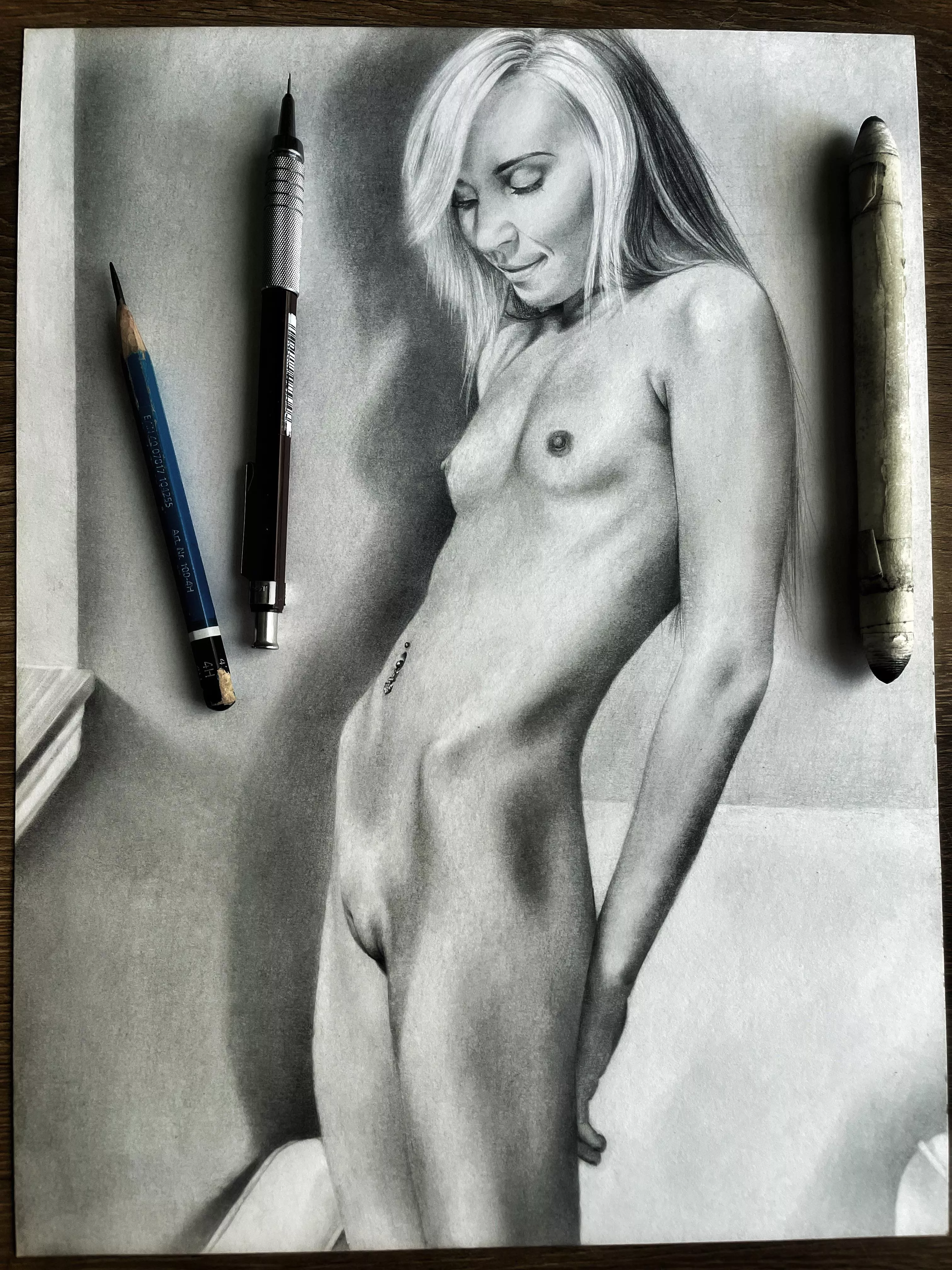 <K> graphite drawing by <Me> posted by fine_art_by_Noodle