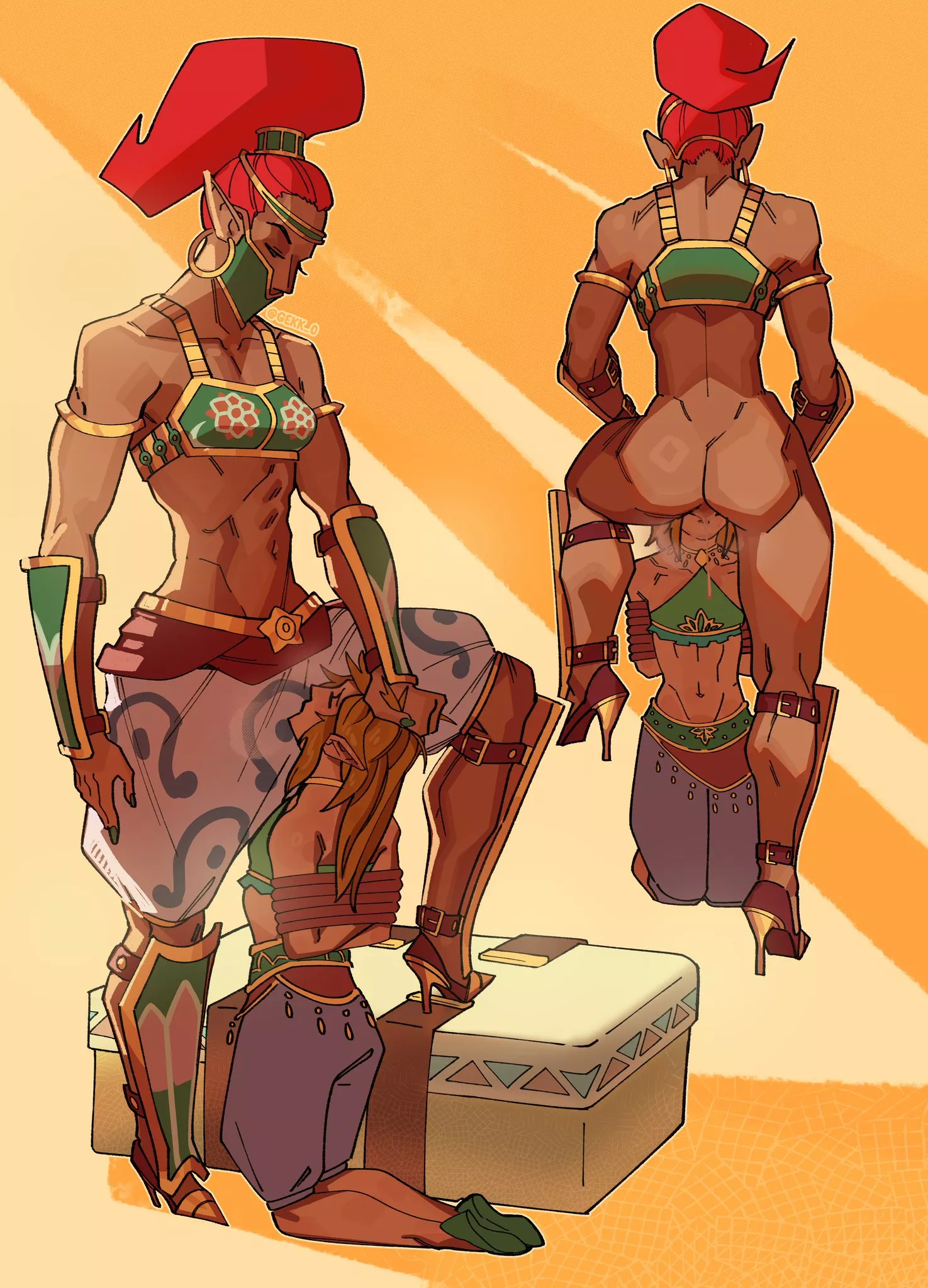 Link about to eat out a Gerudo (gekk 0) [The Legend of Zelda] posted by BigMilfyGothFuta