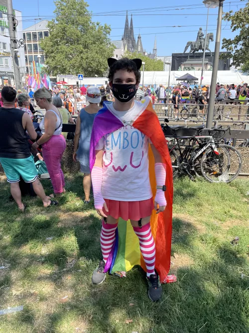 Me on Pride today UwU by yobmef-d