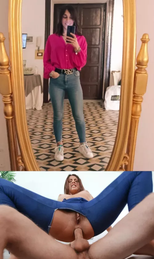 My bully destroyed the jeans I gave to my mom, but she seems happy all the same by sluttyteen05