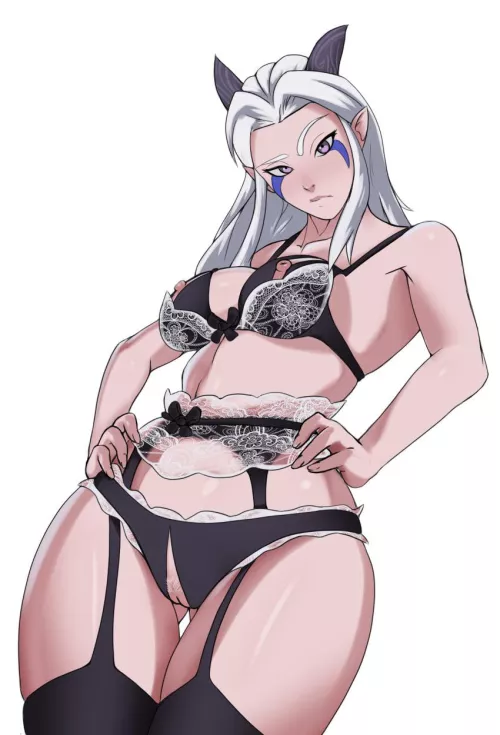 Rayla is showing off her new lingerie (Eletoki) [The Dragon Prince] by LetsHave_SomeFun