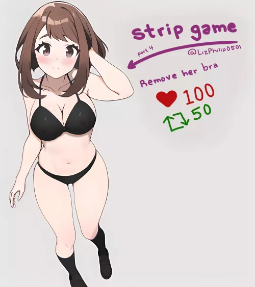 Uraraka Ochako Strip Game (LizPhilip0501) by Unfair-Fun-1146