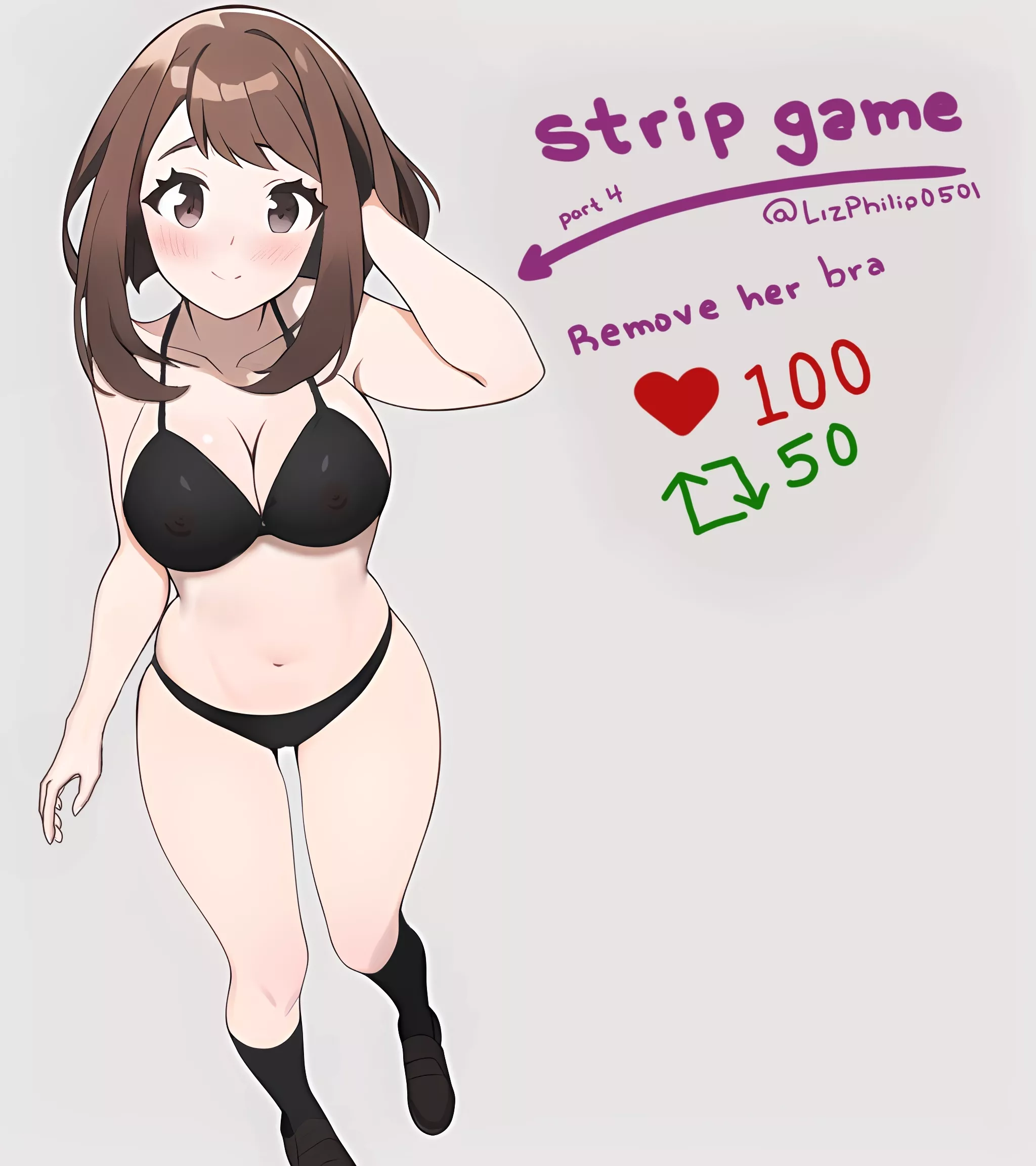 Uraraka Ochako Strip Game (LizPhilip0501) posted by Unfair-Fun-1146