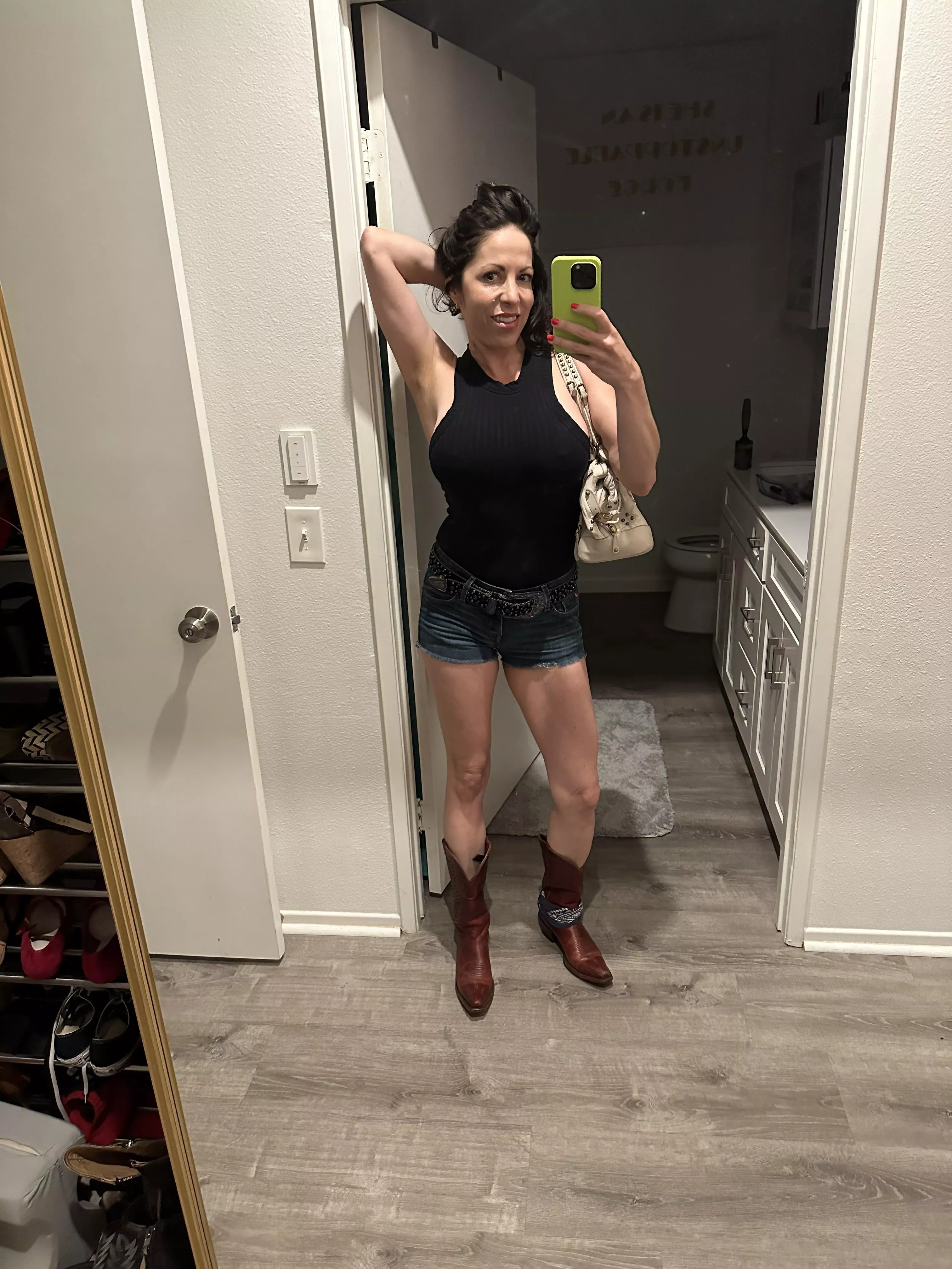 Yeehaw! Another braless night out dancing. posted by socalsunshinexoxo