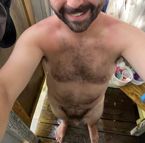 33 nothing like an outdoor shower by DadCurious