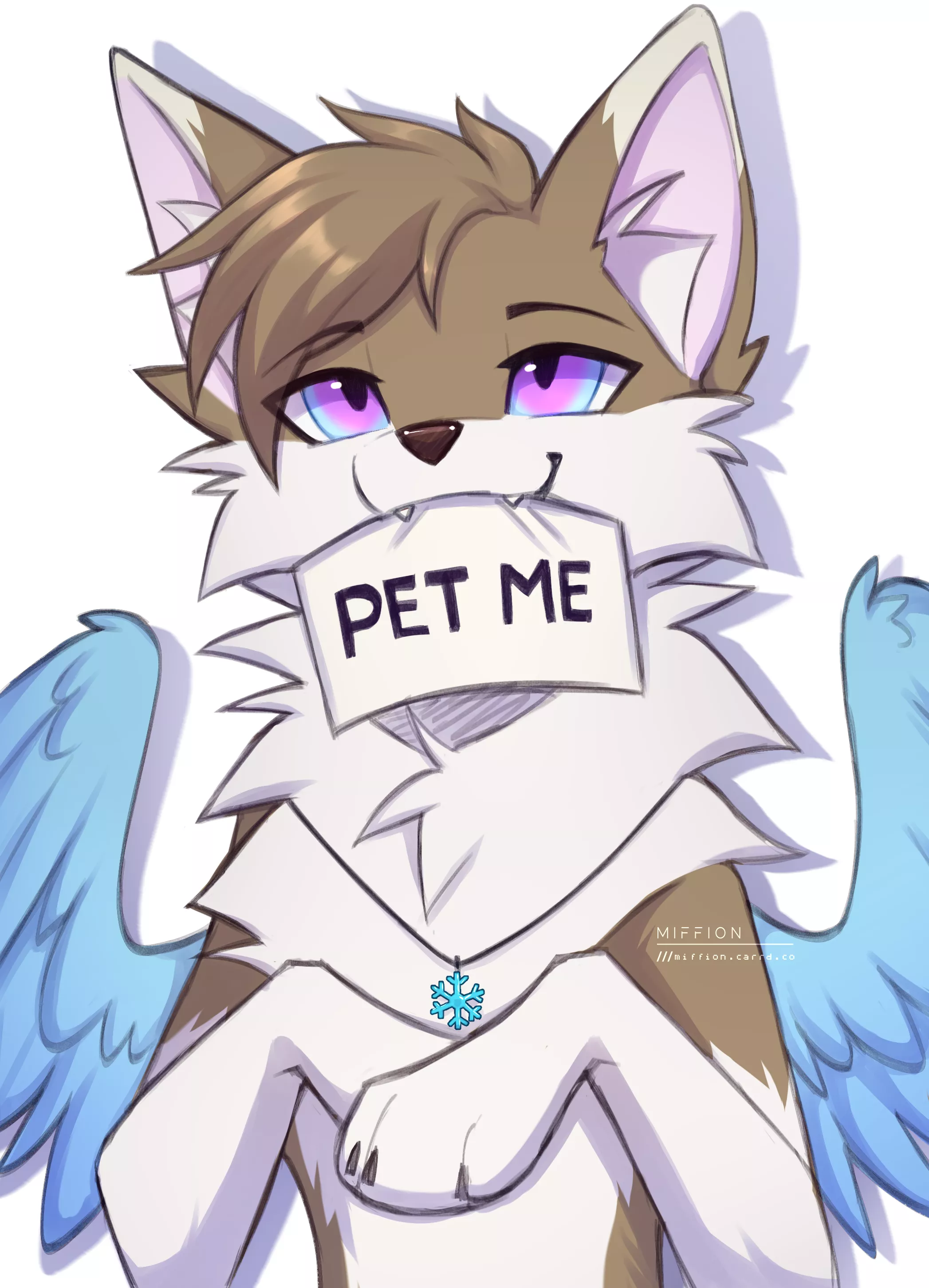 A super cute YCH I got from @/white_cosmodog on Twitter :3 posted by Snowwingedwolf