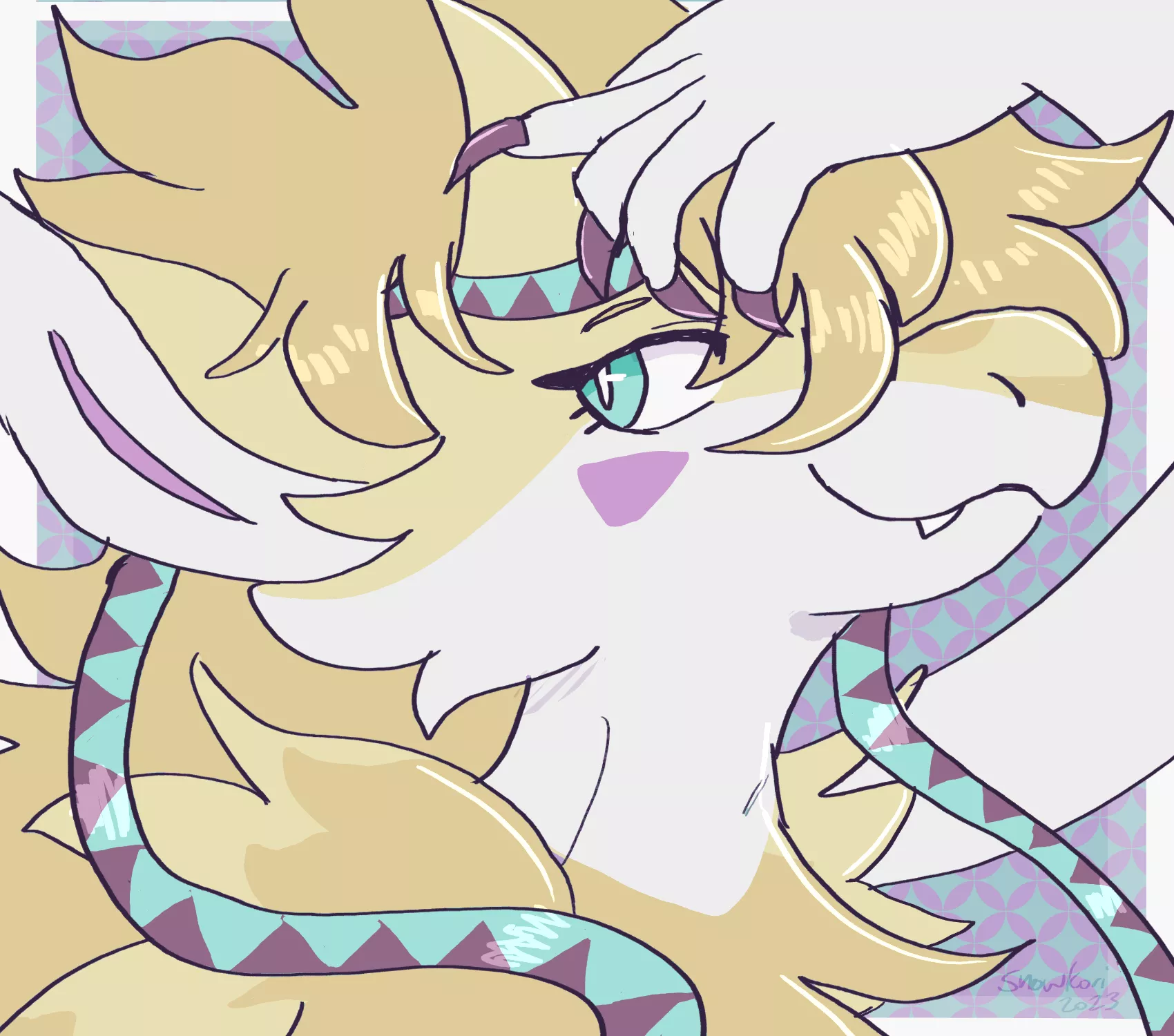 Another artfight drawing I did which I'm pretty happy with :3 posted by Snowwingedwolf