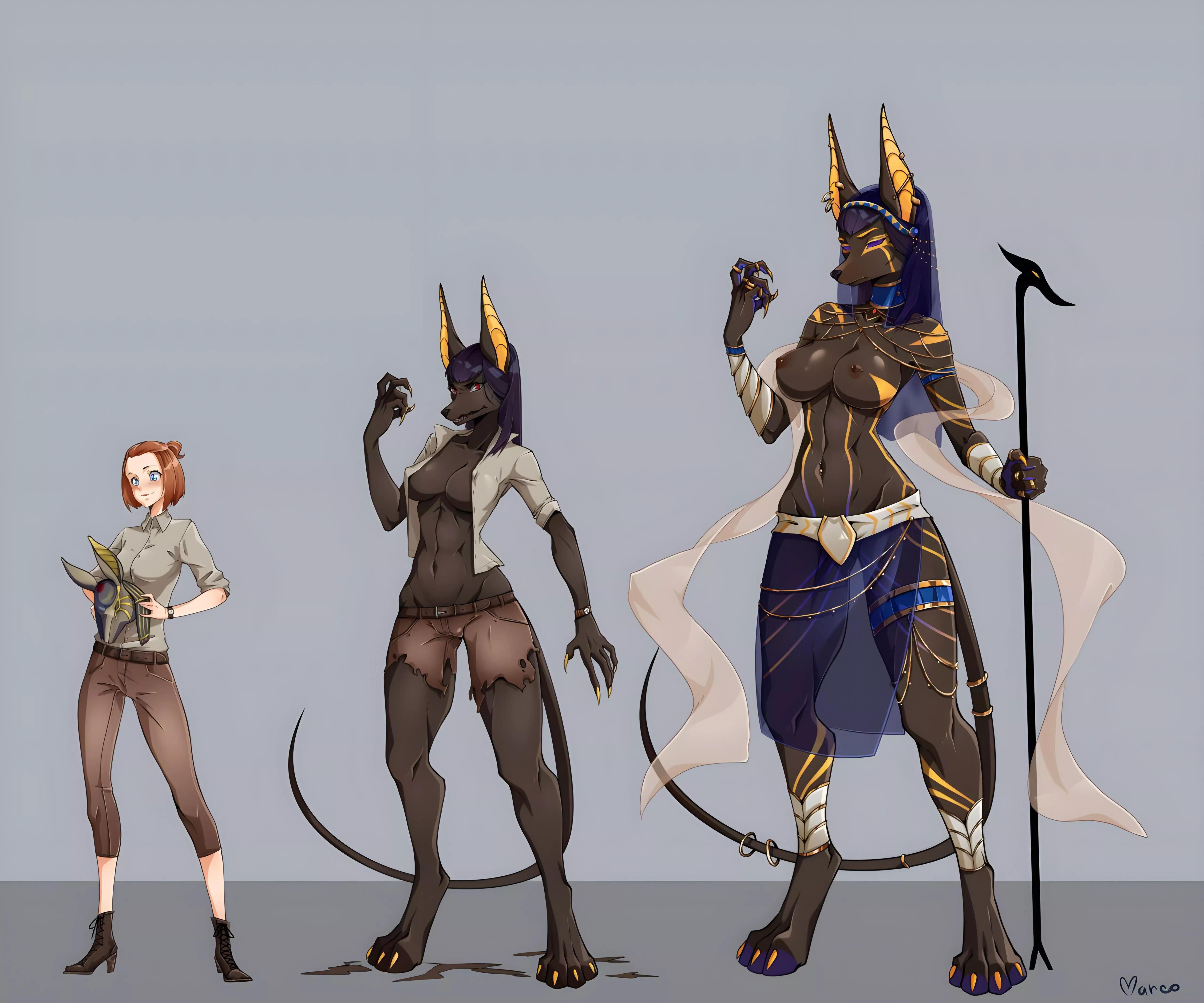 Anubia The Jackal (Artist Unknown) posted by l_Otaku_l