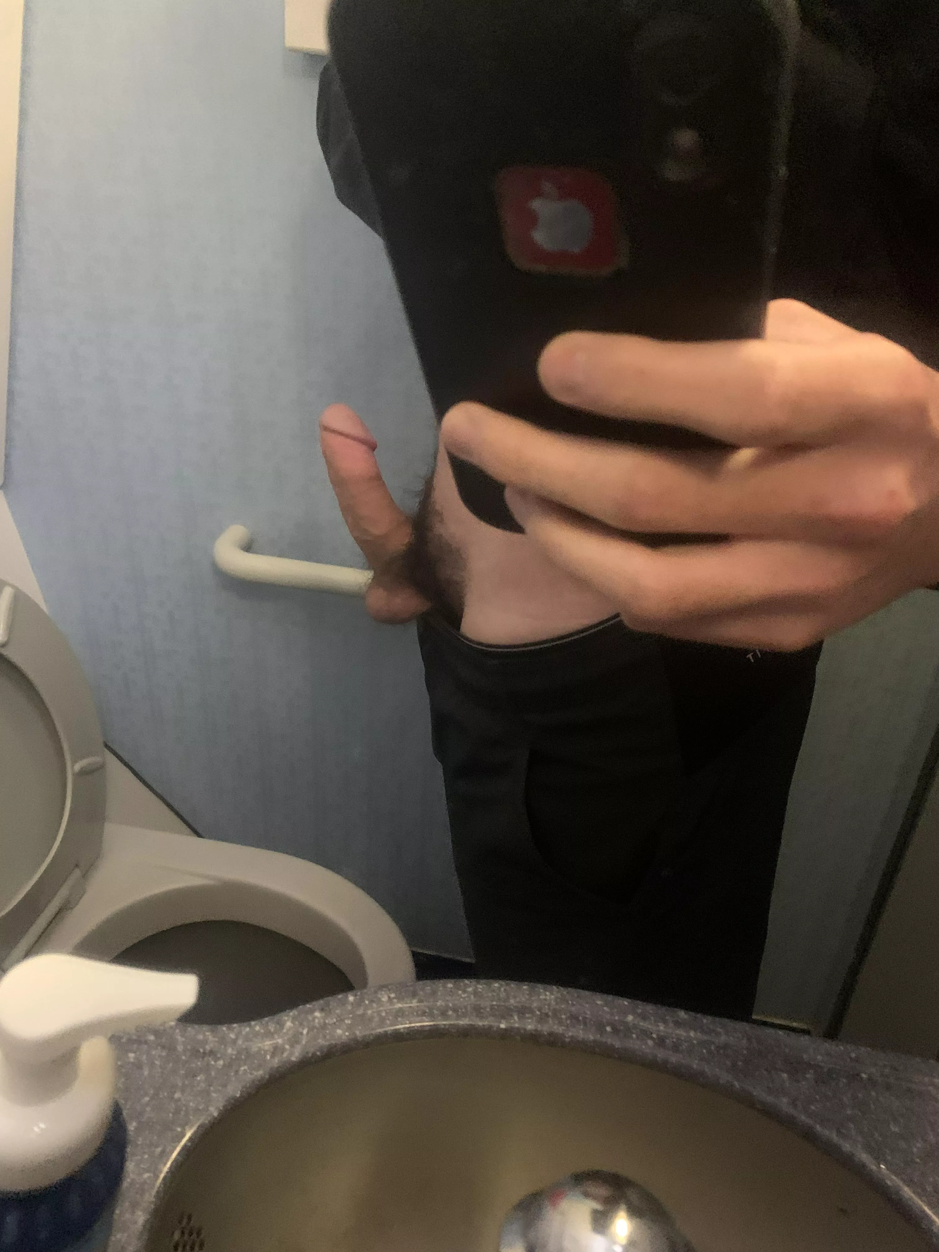 Couldn’t help my self in the airplane bathroom posted by banannas459