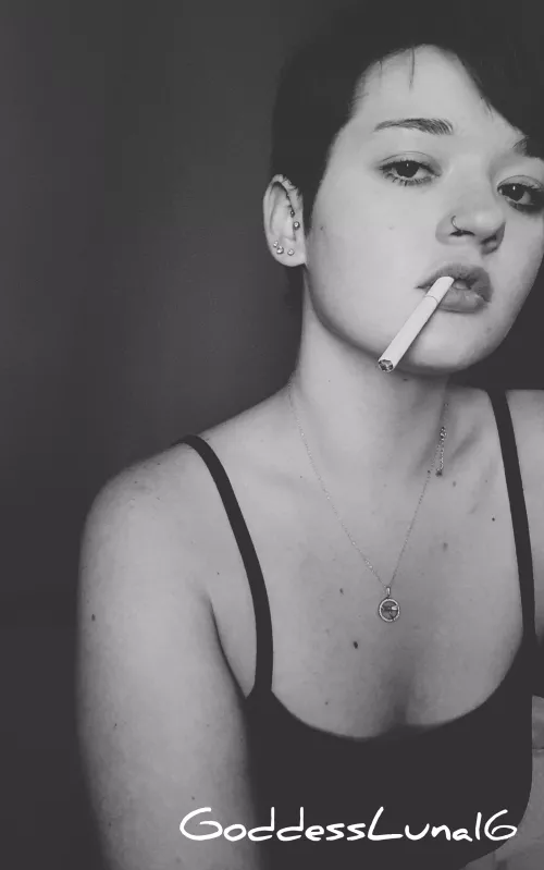 Got a lighter? 😉 P.S. I love my resting bitch face 🤭😌 by GoddessLuna16