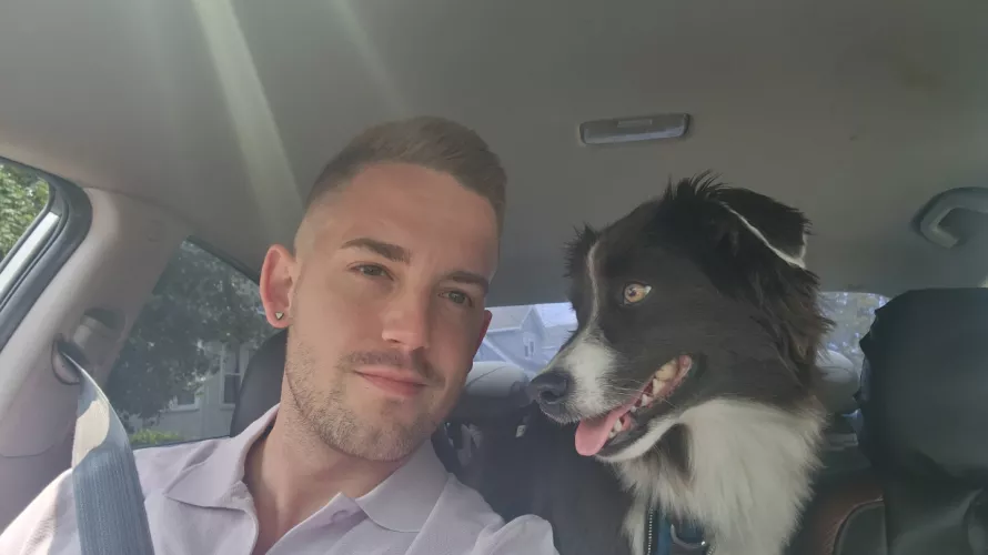 Me and kody boy just saying hi again by glaukglauk1