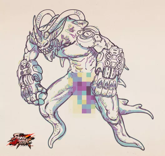 My protagonist will have to face this gentleman in the game [OC - Shred & Tear: Explosive Kajun] by pdd_lrs